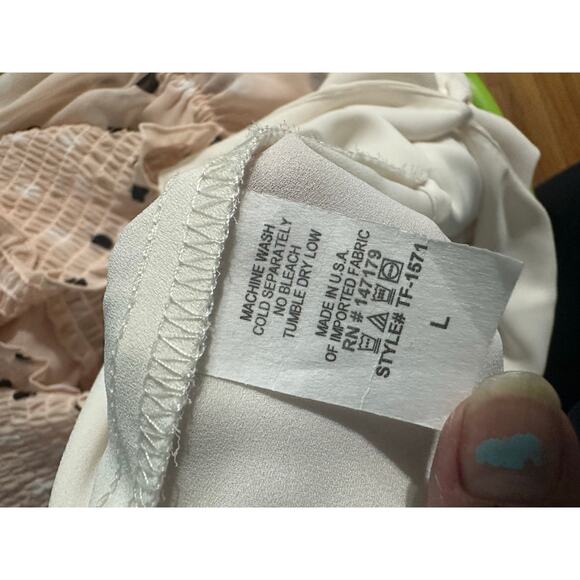 Veronica M Cupro Surplice Top Ivory Size L - Picture 7 of 8